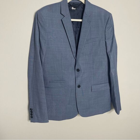 $695 The Kooples BLUE SLIM FIT WOOL SUIT JACKET BLAZER NWT - Picture 12 of 12
